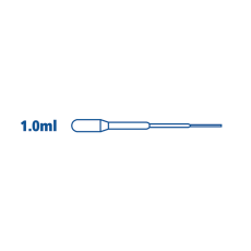 1,0 ml Pasteurovy pipety graduované