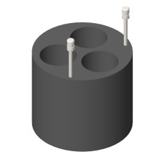 4 Adapters for 12 conical tubes of 25 ml.  