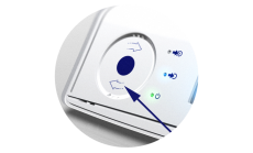 intuitívny otočný ovládač na nastavenie úrovne vákua