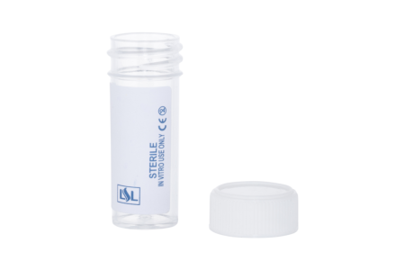 7.0 ml Polystyrene Bijou Container (Sterile), with Label 7.0 ml Polystyrene Bijou Container (Sterile), with Label