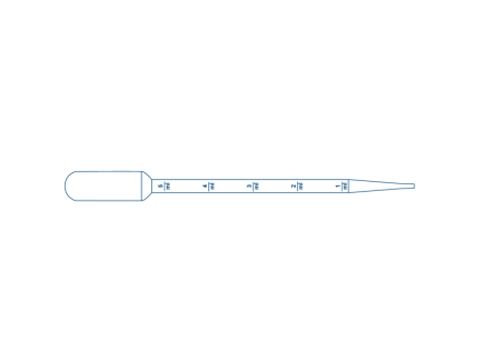 5,0 ml Graduovaná Pasteurova pipeta 5,0 ml Graduovaná Pasteurova pipeta