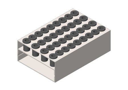 RE 585, 4 Adapters for 144 microtubes of 0,2-0,4 ml. on microplates buckets RE 585, 4 Adapters for 144 microtubes of 0,2-0,4 ml. on microplates buckets