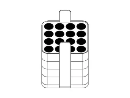 Adapter for 16 round-bottom tubes 7 – 17 mL